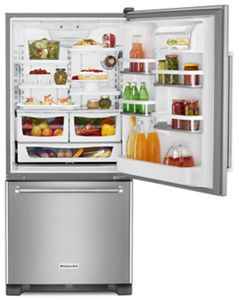 Kitchenaid bottom deals freezer refrigerator