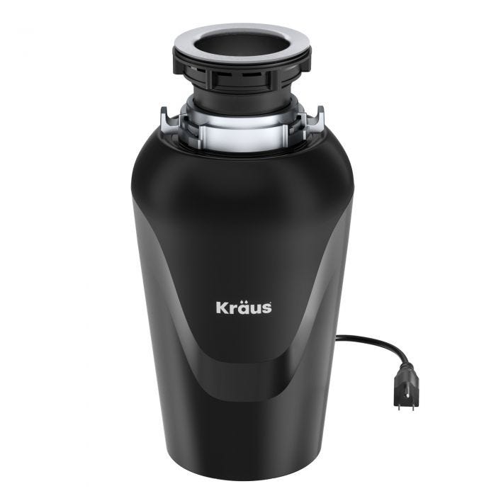 KRAUS KWD100-75MBL Continuous Feed Garbage Disposal with 3/4 HP Ultra-Quiet Motor