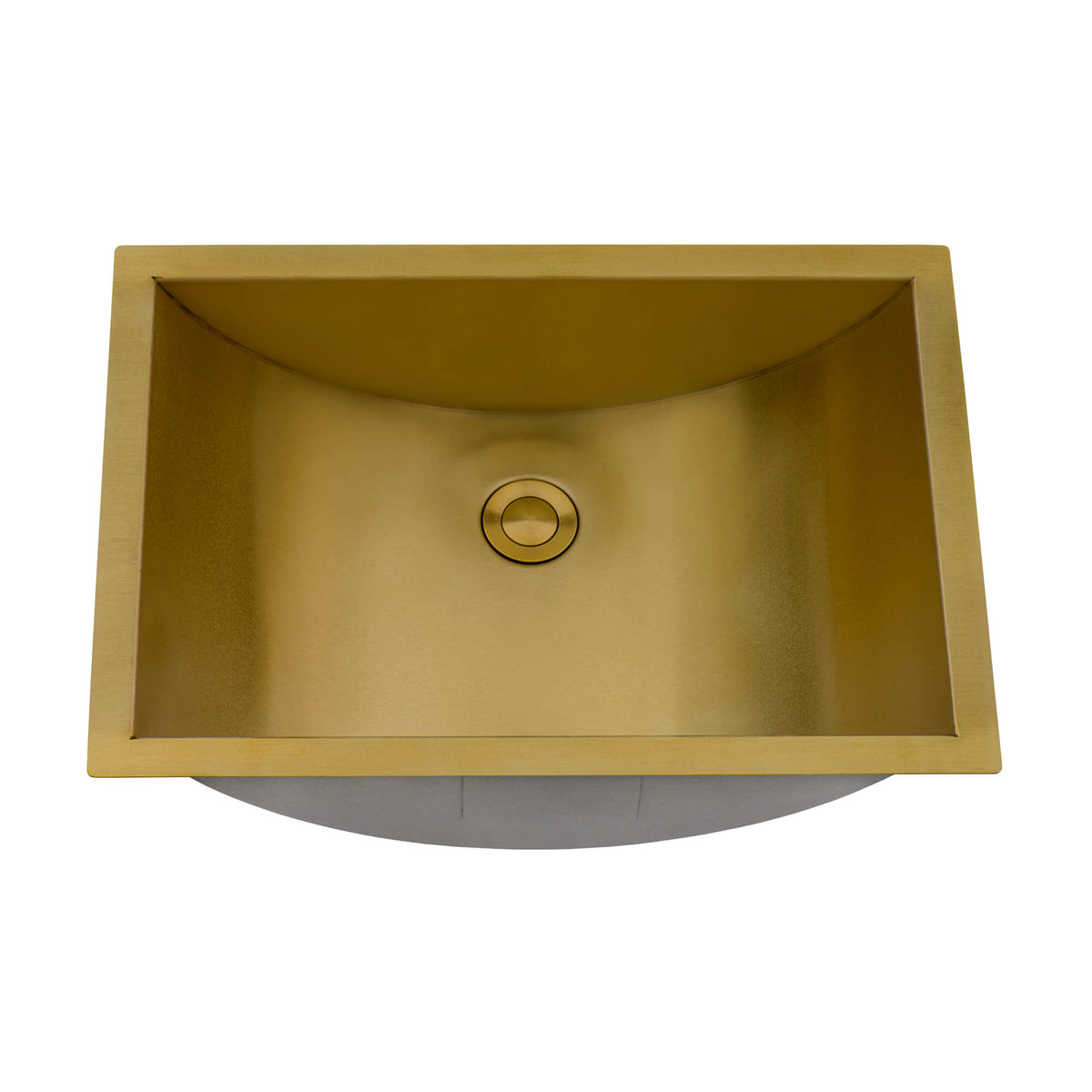 RUVATI RVH6106GG 16 x 13 inch Brushed Gold Polished Brass Rectangular Sink