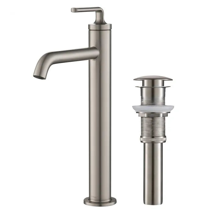 KRAUS Ramus Single Handle Vessel Bathroom Faucet with Pop-Up Drain