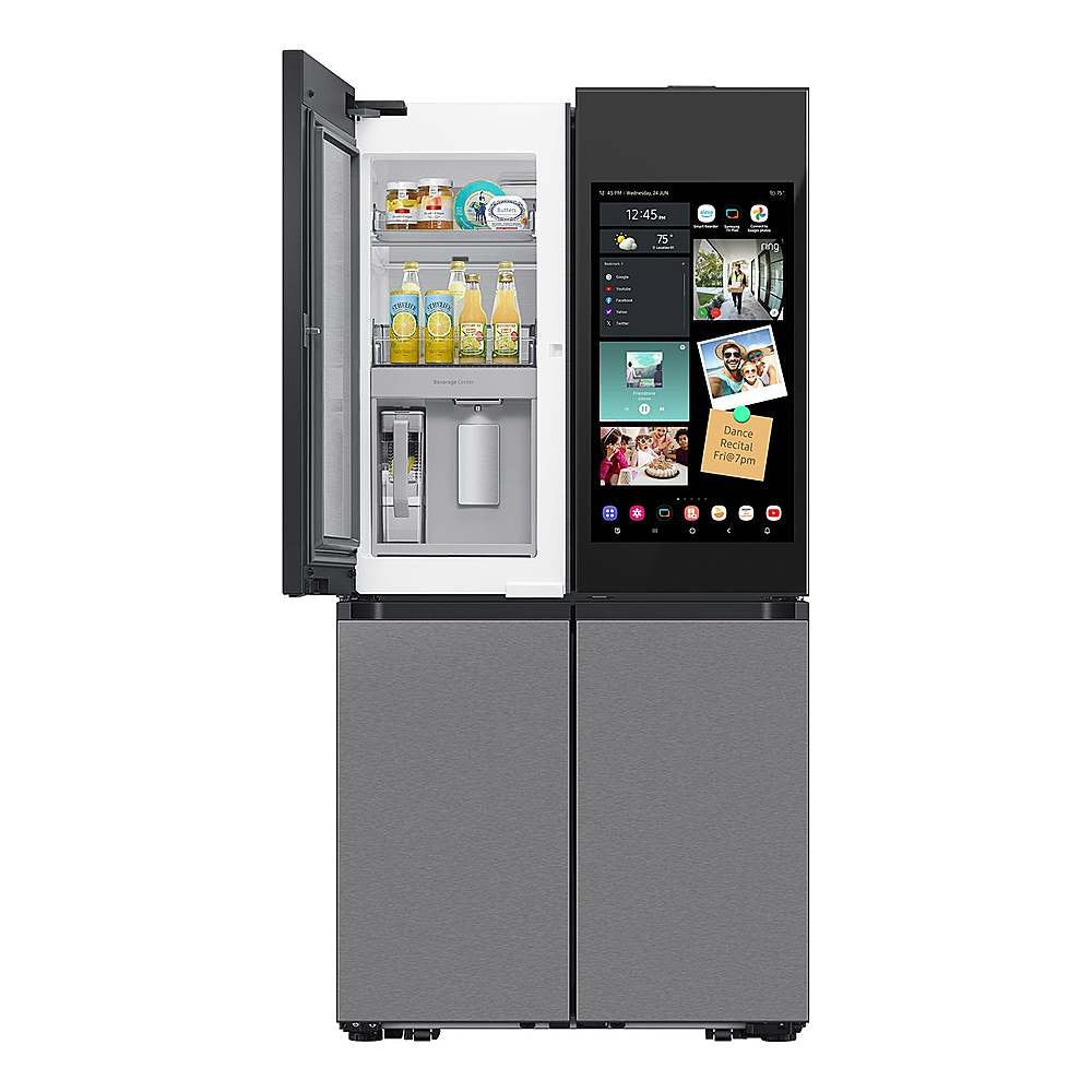 SAMSUNG RF23DB9900QDAA Bespoke Counter Depth Flex™ Refrigerator 23 cu. ft. with AI Family Hub™ in Stainless Steel