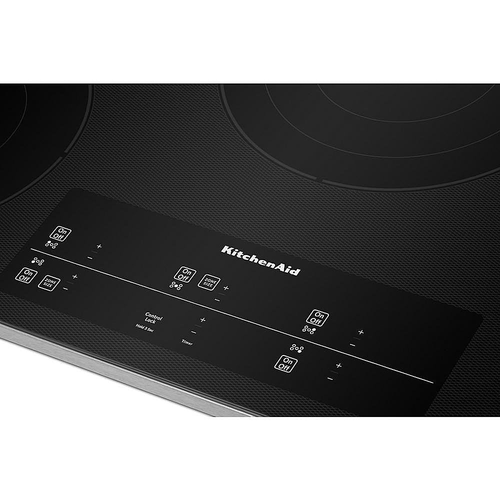 KITCHENAID KCES956KSS 36&quot; Electric Cooktop with 5 Elements and Touch-Activated Controls