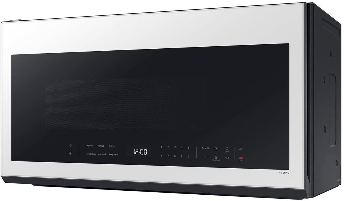 SAMSUNG ME21DB630012AA Bespoke 2.1 cu. ft. Over-the-Range Microwave in White Glass