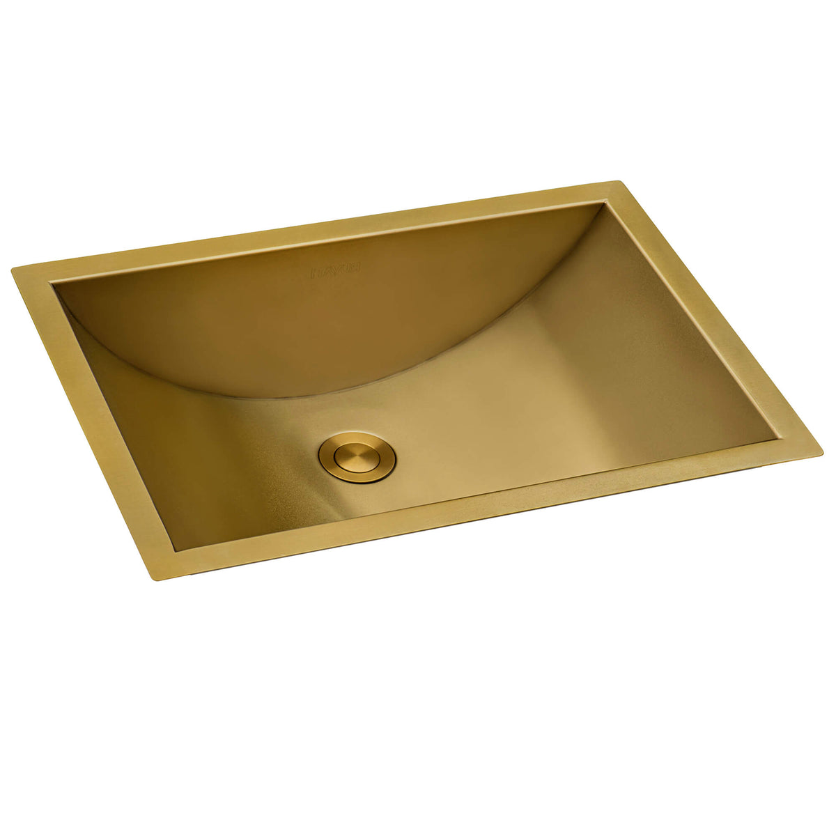 RUVATI RVH6106GG 16 x 13 inch Brushed Gold Polished Brass Rectangular Sink