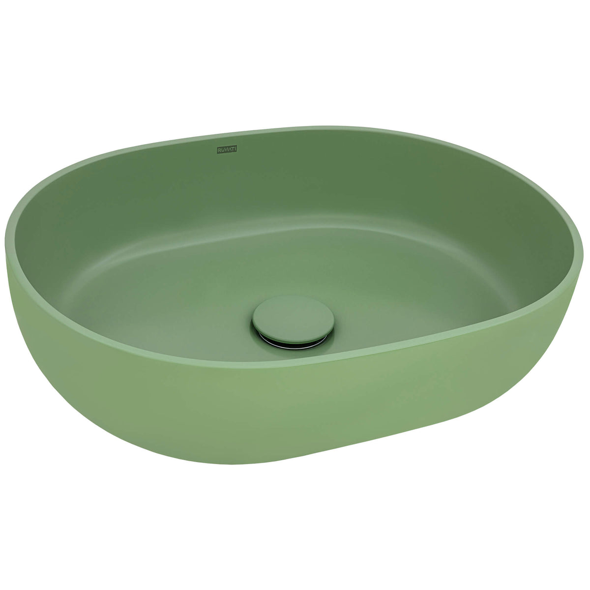 RUVATI RVB2119GN epiStone 19-inch Avocado Lime Green Solid Surface Vessel Sink