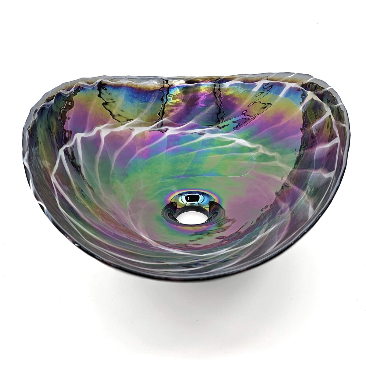 RUVATI RVB3048 19 inch Murano Glass Art Decorative Pattern Bathroom Sink