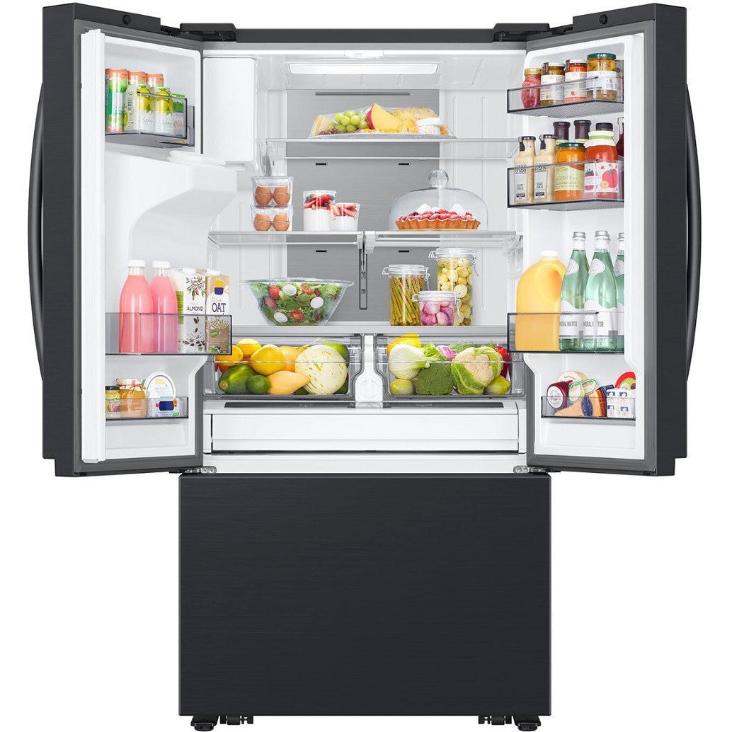 SAMSUNG RF32CG5400MTAA 31 cu. ft. Mega Capacity French Door Refrigerator in Matte Black Steel