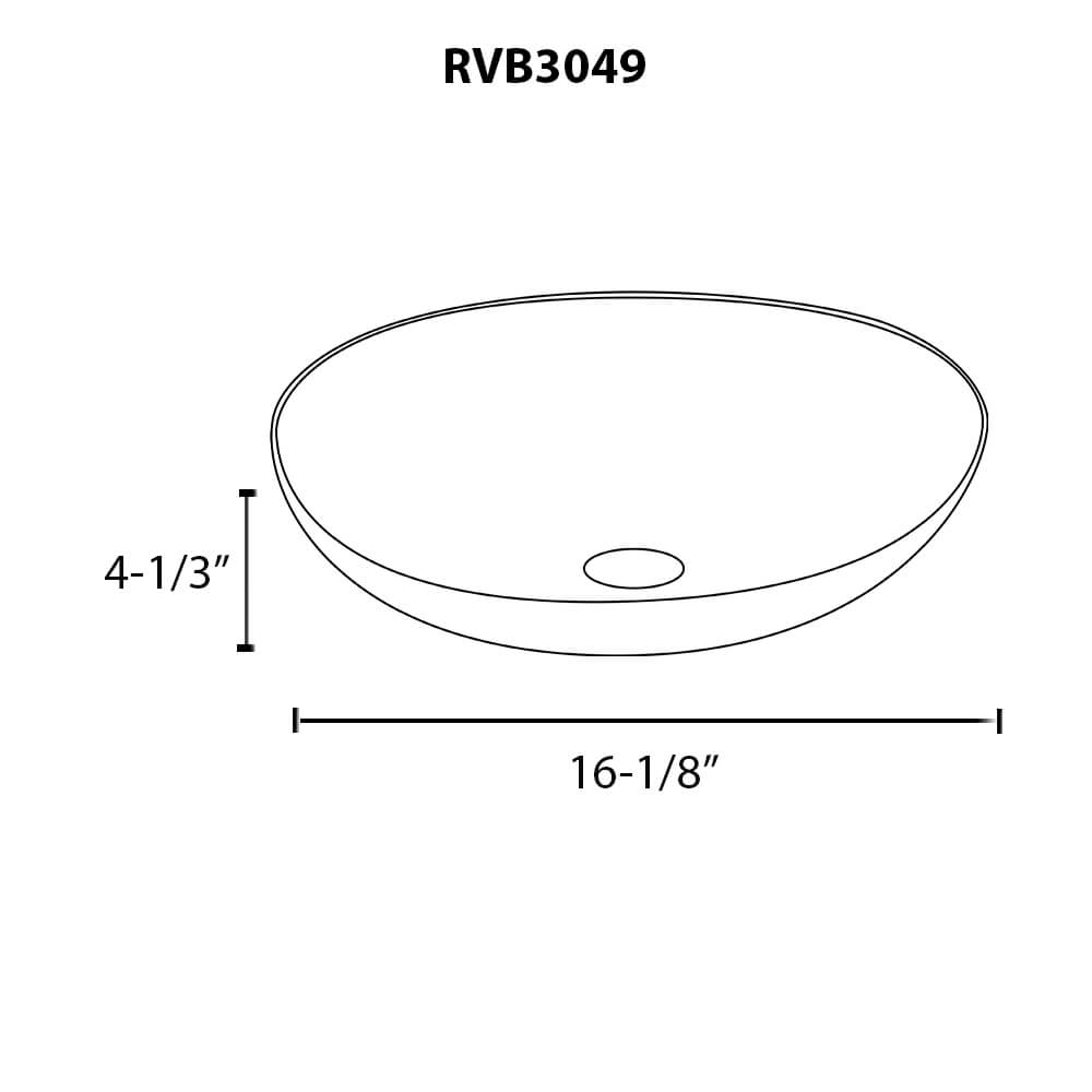 RUVATI RVB3049 16 inch Murano Glass Art Vessel Circle Decorative Pattern Sink