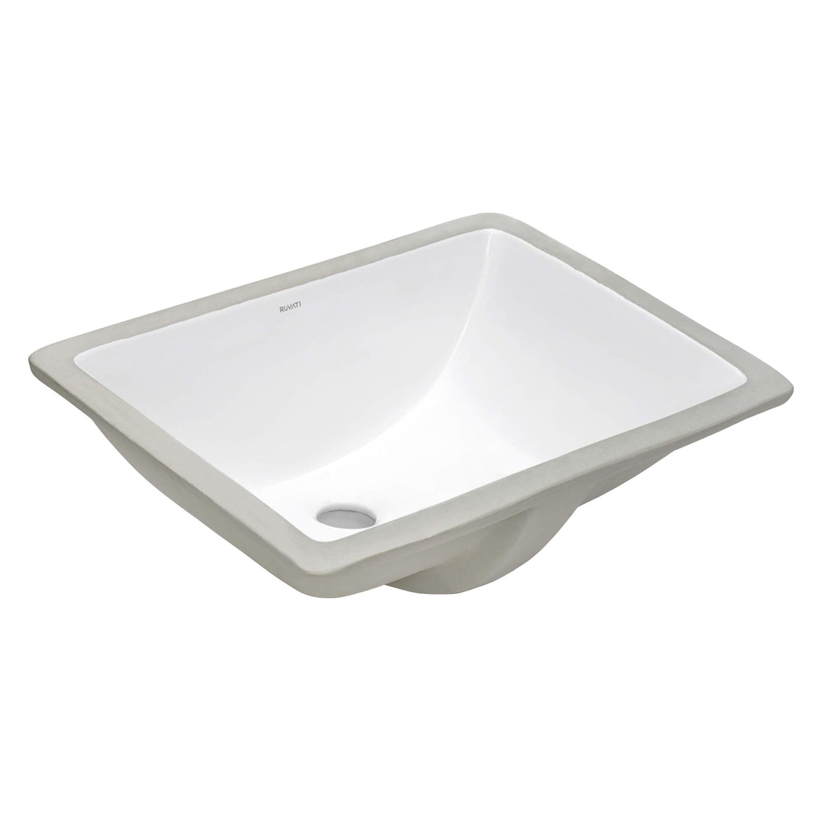 RUVATI RVB0718 17 x 12 inch Undermount Bathroom Vanity Sink