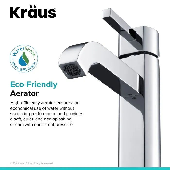 KRAUS Ramus Single Handle Vessel Bathroom Faucet