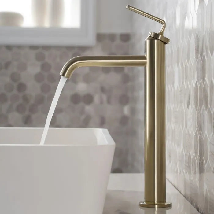 KRAUS Ramus Single Handle Vessel Bathroom Faucet with Pop-Up Drain