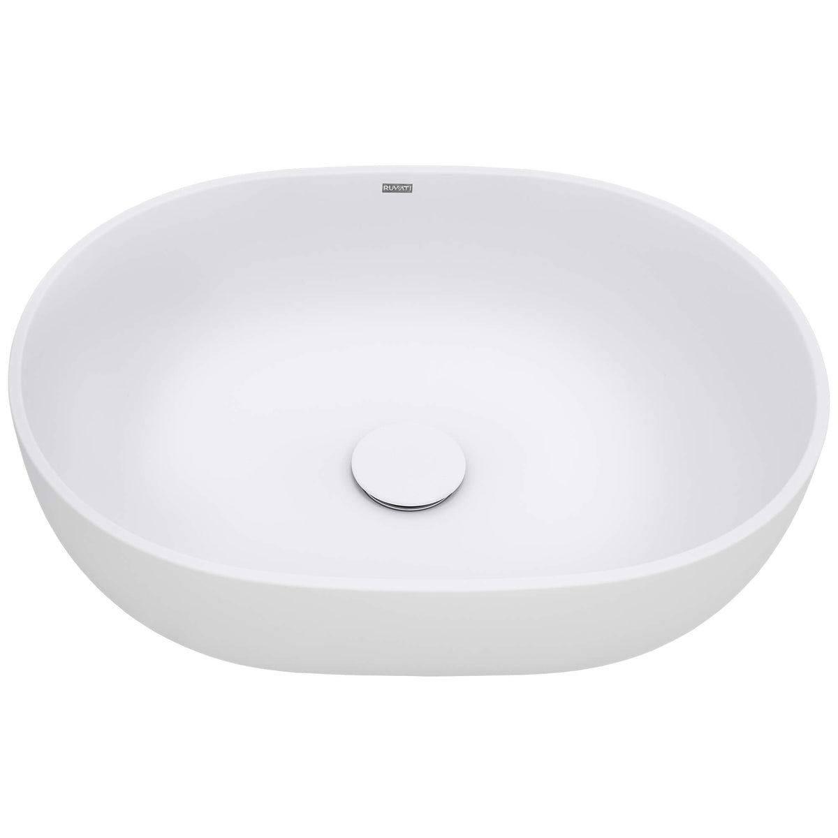 RUVATI RVB2119WH epiStone 19-inch Solid Surface Vessel Sink