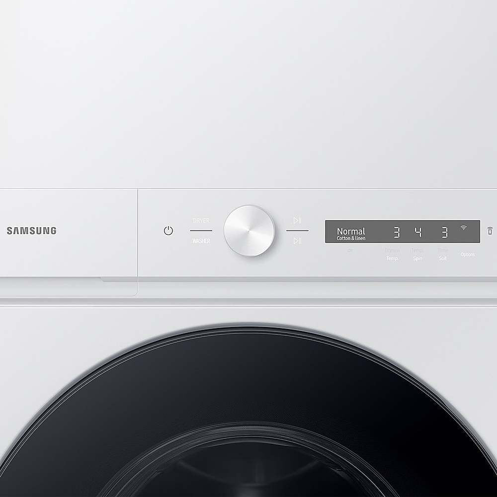 SAMSUNG WH46DBH100EWA3 Bespoke 4.6 cu. ft. AI Laundry Hub™ Washer &amp; Electric Dryer in White