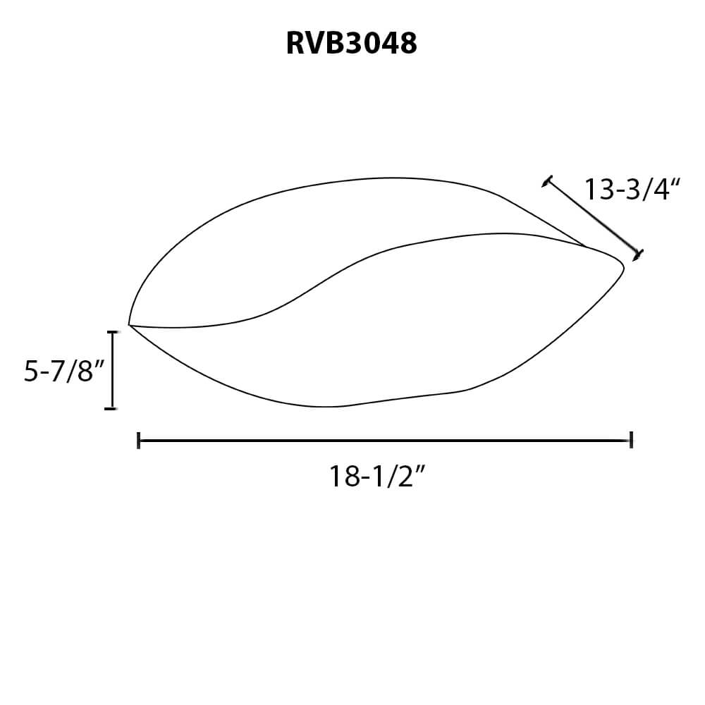 RUVATI RVB3048 19 inch Murano Glass Art Decorative Pattern Bathroom Sink