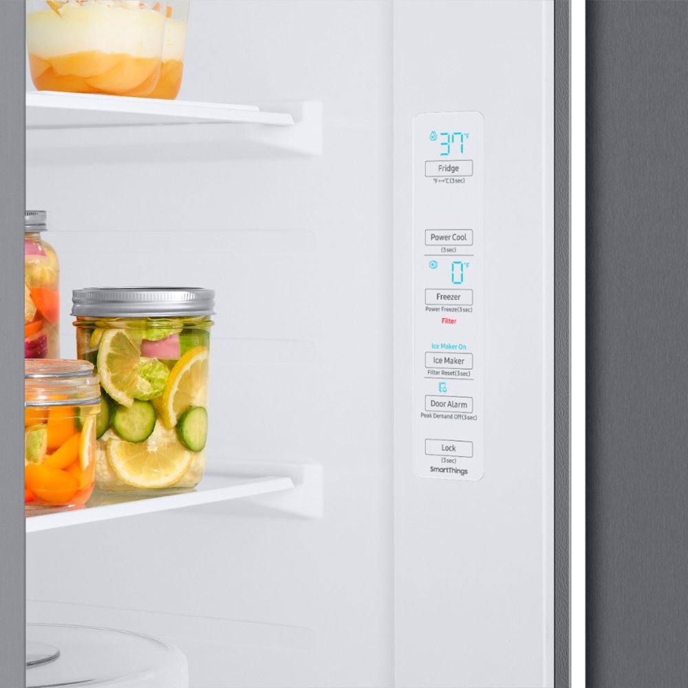 SAMSUNG RS28A500ASR/AA 28 cu. ft. Smart Side-by-Side Refrigerator in Stainless Steel