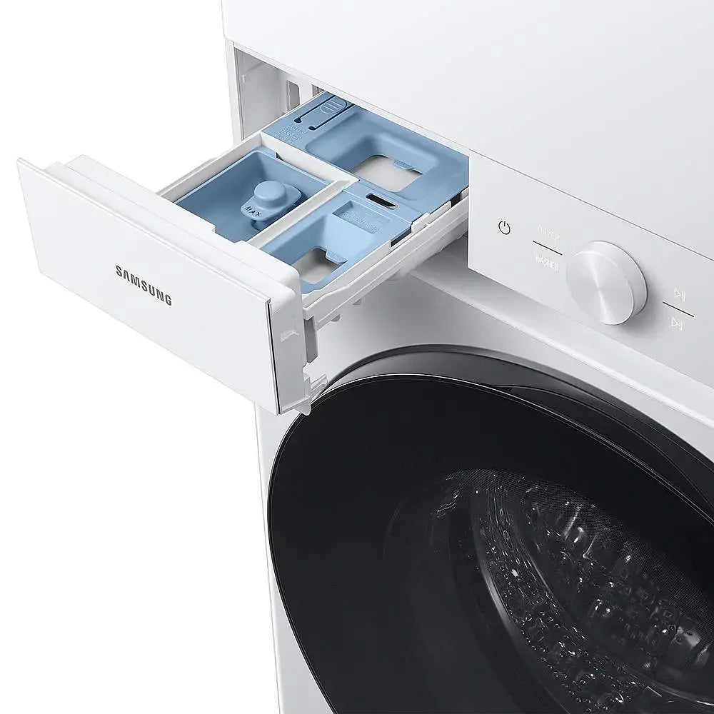 SAMSUNG WH46DBH100EWA3 Bespoke 4.6 cu. ft. AI Laundry Hub™ Washer &amp; Electric Dryer in White