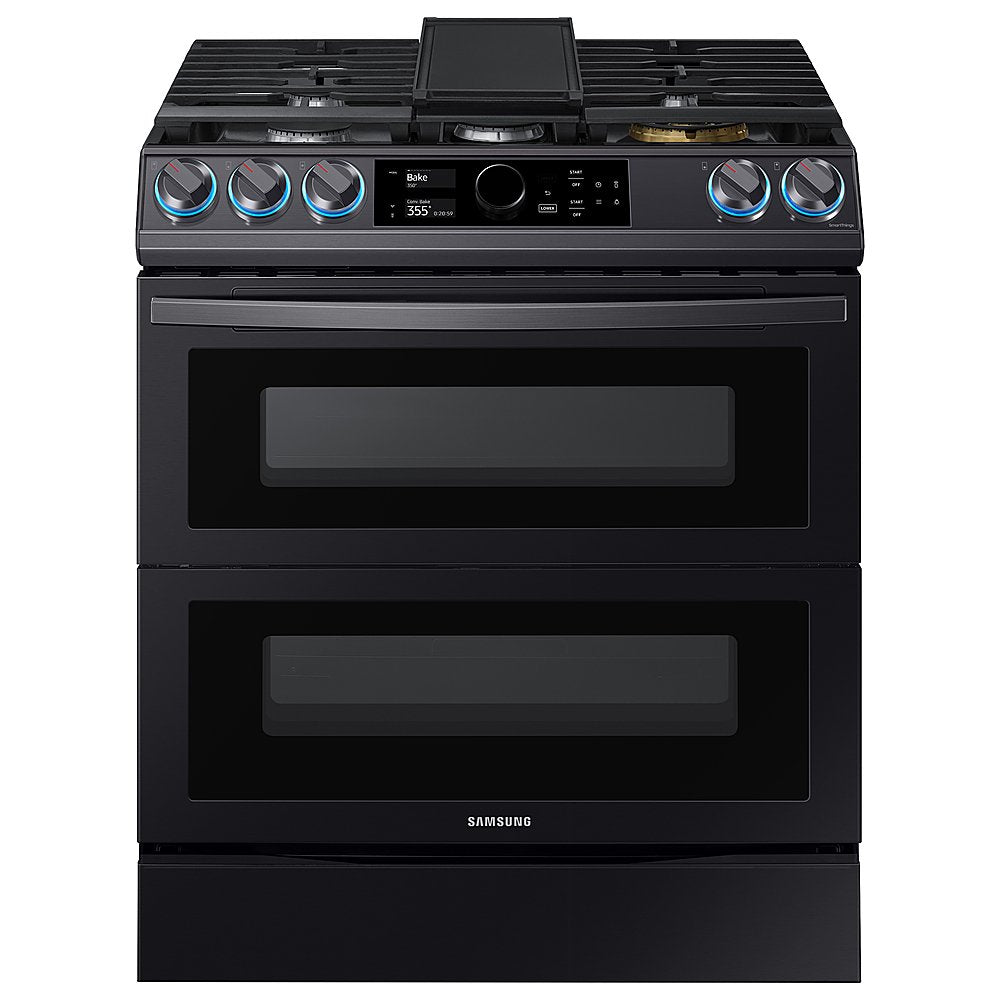 SAMSUNG NY63T8751SG/AA Front Control Slide-in Dual Fuel Range with Air Fry in Black Stainless Steel