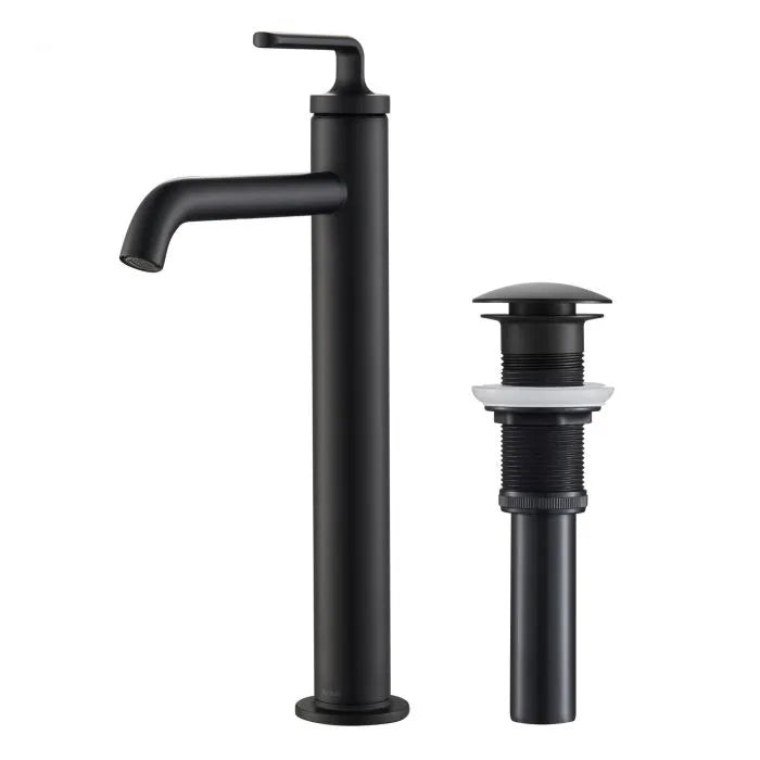 KRAUS Ramus Single Handle Vessel Bathroom Faucet with Pop-Up Drain