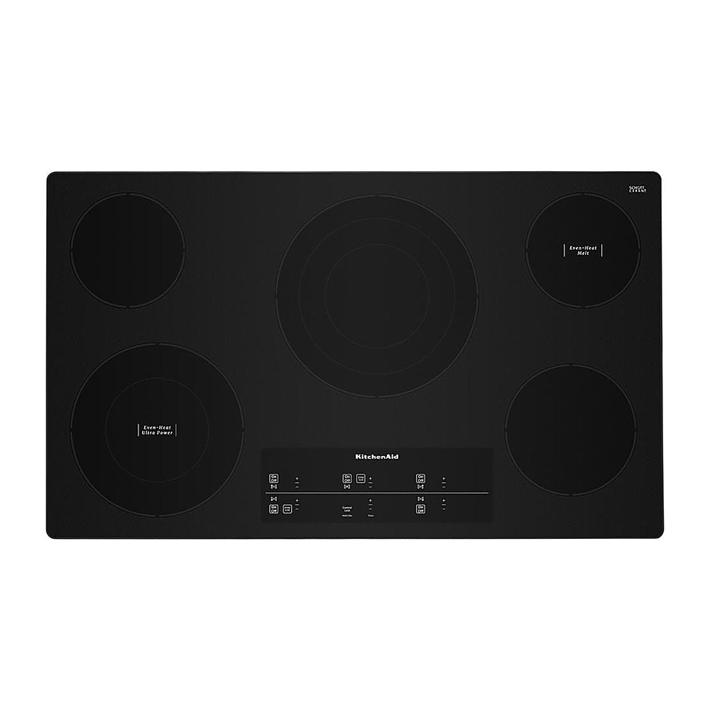 KITCHENAID KCES956KSS 36&quot; Electric Cooktop with 5 Elements and Touch-Activated Controls