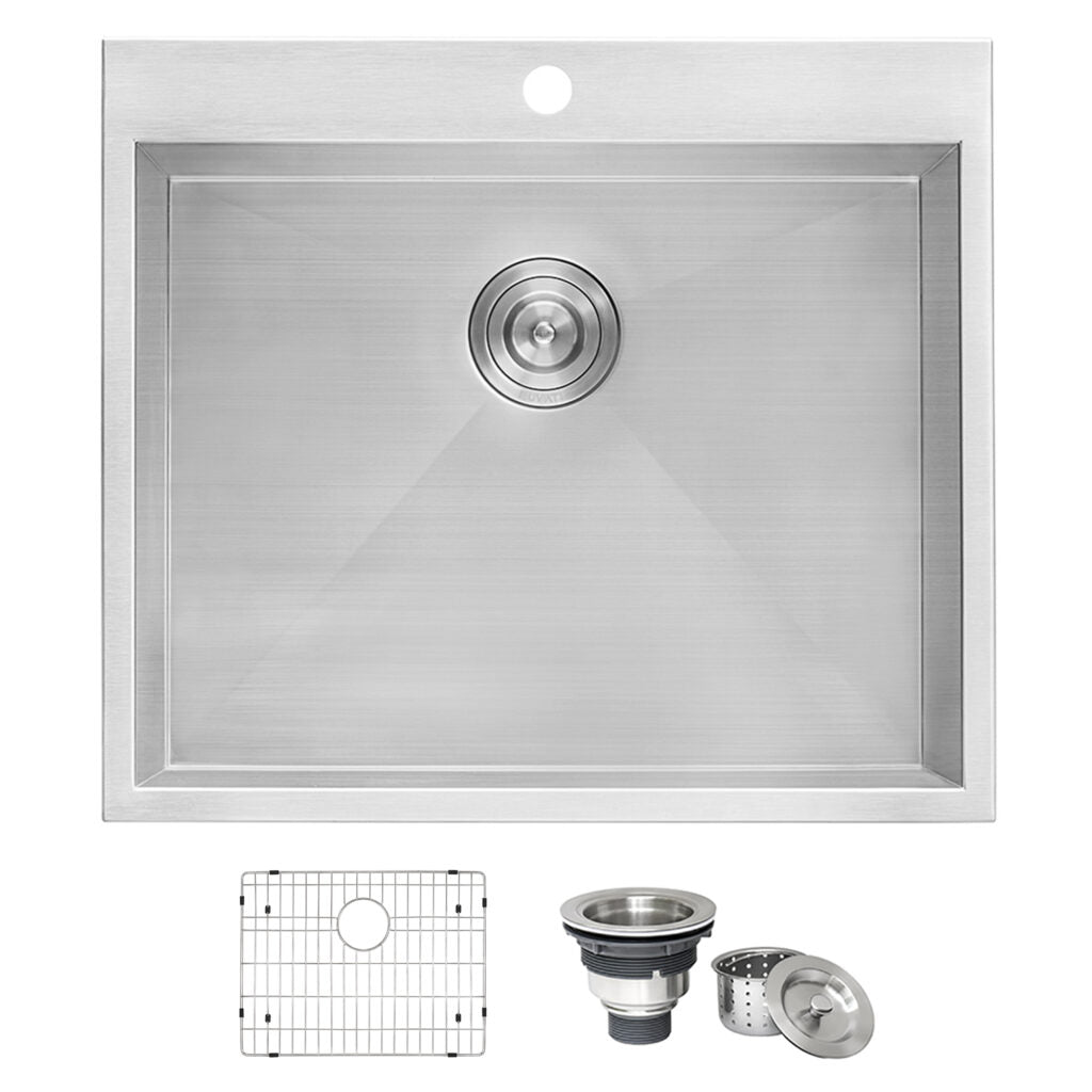 RUVATI RVU6010 Topmount Laundry Utility Sink 25″ x 22″ x 12″