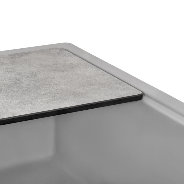 RUVATI RVG2302GR  33-inch Undermount Workstation Granite Composite Kitchen Sink Silver Gray